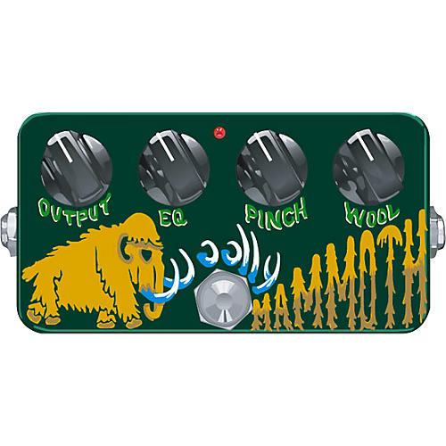 Hand-Painted Woolly Mammoth Fuzz Bass Effect Pedal