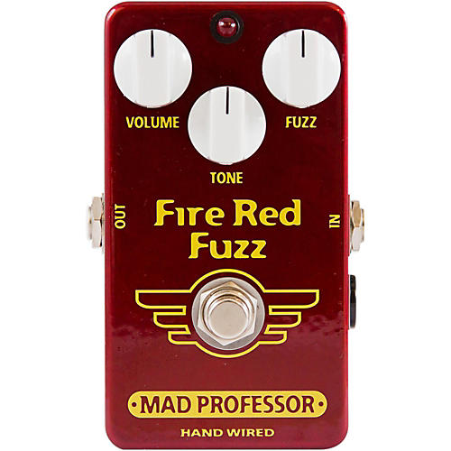 Hand Wired Fire Red Fuzz Guitar Effects Pedal