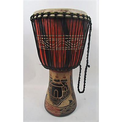 Miscellaneous Hand-carved Djembe 11in Djembe