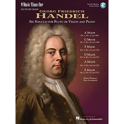 Music Minus One Handel - Six Sonatas for Flute and Piano Music Minus One Series Softcover with CD by Georg F. Handel