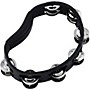 MEINL Handheld Guiro Tambourine With Double-Row Steel Jingles Black