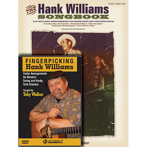 Hank Williams Pack Homespun Tapes Series Softcover with DVD Performed by Hank Williams