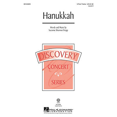 Hal Leonard Hanukkah (Discovery Level 2) 3 Part Treble composed by Suzanne Sherman Propp