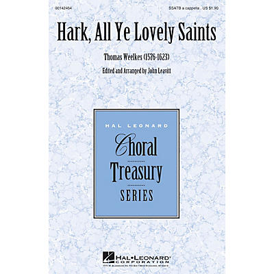 Hal Leonard Hark, All Ye Lovely Saints SSATB A Cappella composed by Thomas Weelkes