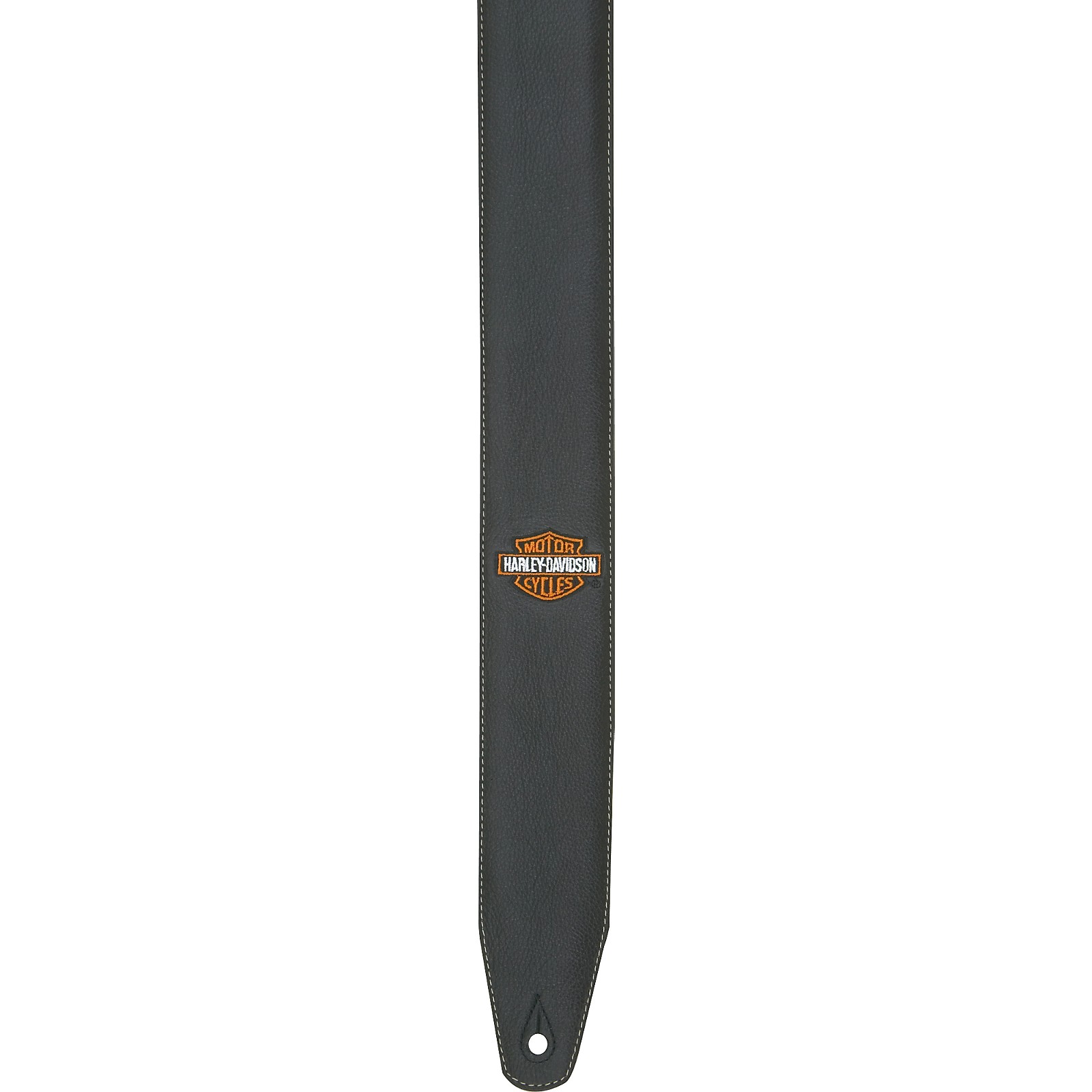 Dunlop Harley Davidson 2.5" Leather Guitar Strap with Embroidered Logo