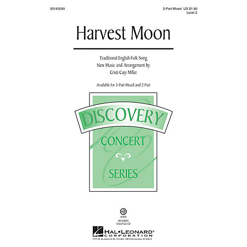 Hal Leonard Harvest Moon (Discovery Level 2) 3-Part Mixed arranged by Cristi Cary Miller