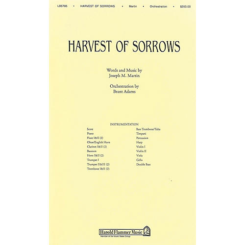 Shawnee Press Harvest of Sorrows Score & Parts composed by Joseph M. Martin