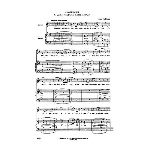 Transcontinental Music Hashkivenu SATB composed by Max Helfman