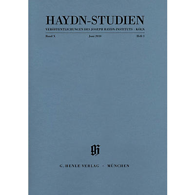 G. Henle Verlag Haydn-Studien, Vol. 10, No. 1 (June 2010) Henle Periodicals Series Softcover by Franz Josef Haydn