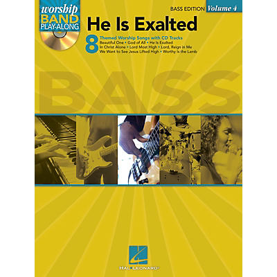 Hal Leonard He Is Exalted - Bass Edition Worship Band Play-Along Series Softcover with CD Composed by Various