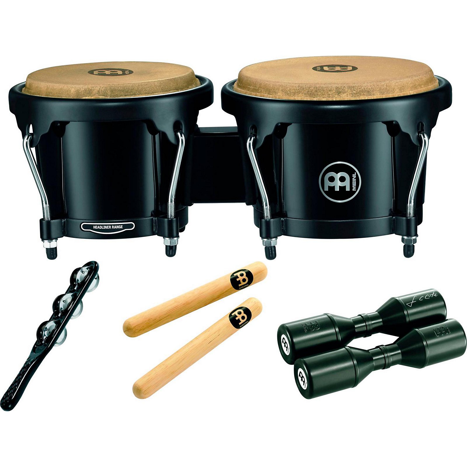 Meinl Headliner Bongo Percussion Pack with Free Shaker and Claves Musician's Friend