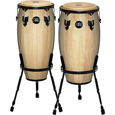 MEINL Headliner Series 11 and 12 Inch Wood Conga Set with Basket Stands
