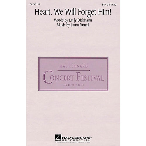Hal Leonard Heart, We Will Forget Him! SSA composed by Laura Farnell