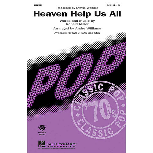 Hal Leonard Heaven Help Us All SAB by Stevie Wonder Arranged by Andre Williams