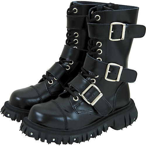 Heavy-Duty Leather 3-Buckle Boots