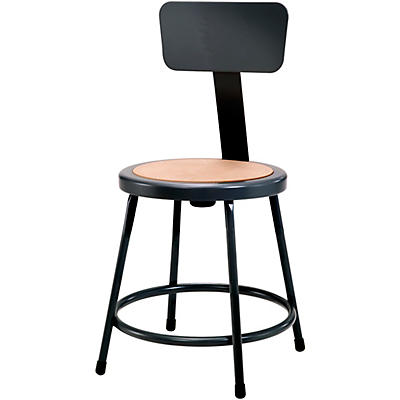 National Public Seating Heavy Duty Steel Stool With Backrest