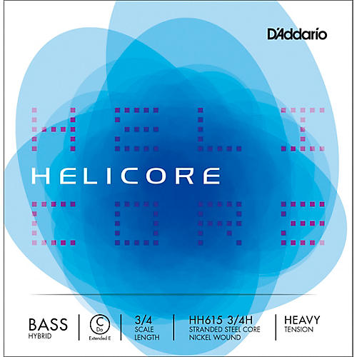D'Addario Helicore Hybrid Series Double Bass C (Extended E) String 3/4 Size Heavy