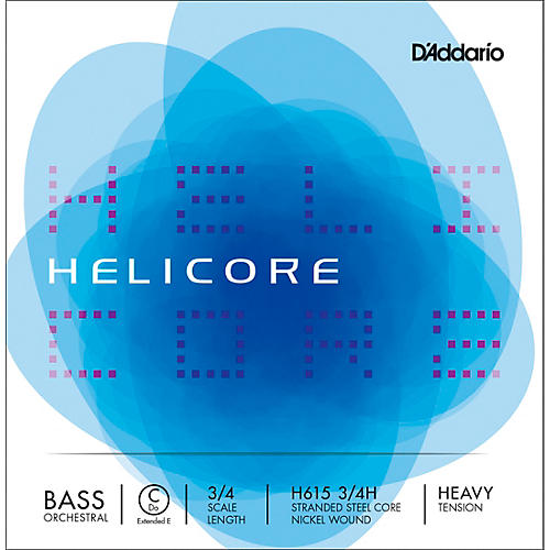 D'Addario Helicore Orchestral Series Double Bass C (Extended E String 3/4 Size Heavy