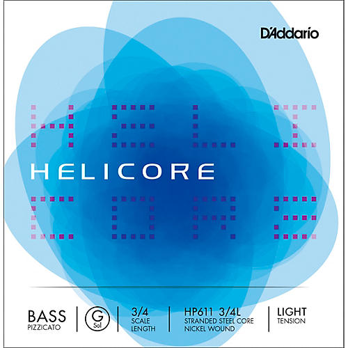D'Addario Helicore Pizzicato Series Double Bass G String 3/4 Size Light
