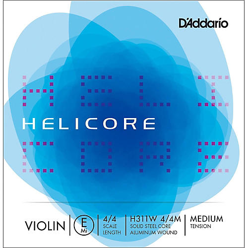 D'Addario Helicore Series Violin E String 4/4 Size Medium Wound E