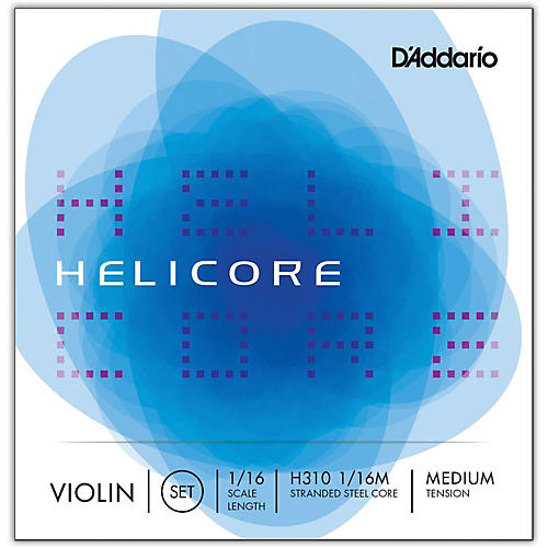 D'Addario Helicore Violin Set Strings 1/16 Size