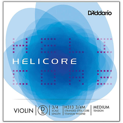 D'Addario Helicore Violin Single D String 3/4 Size