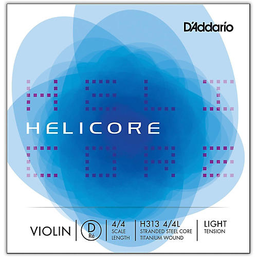 D'Addario Helicore Violin Single D String 4/4 Size Light