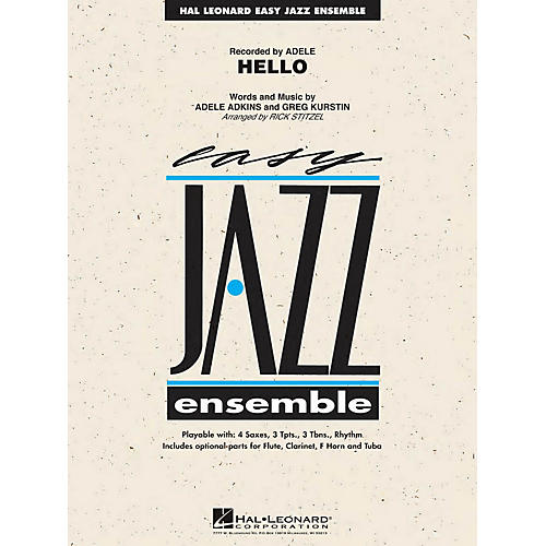 Hal Leonard Hello Jazz Band Level 2 by Adele Arranged by Rick Stitzel