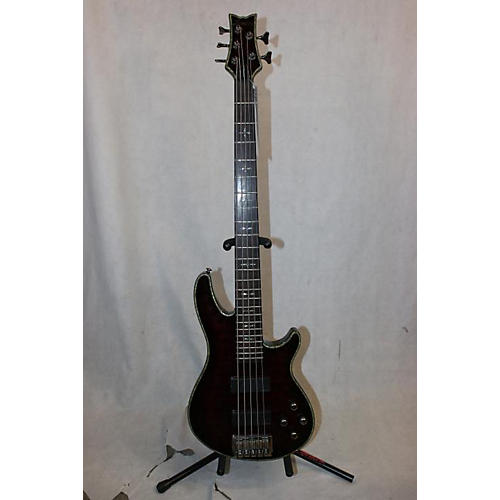Schecter Guitar Research Hellraiser 5 String Electric Bass Guitar Crimson Red Burst