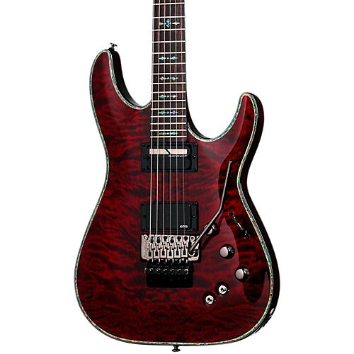 Schecter Guitar Research Hellraiser C-1 with Floyd Rose Sustainiac Electric Guitar Condition 2 - Blemished Black Cherry 194744024306