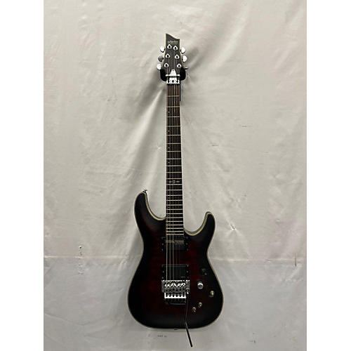 Schecter Guitar Research Hellraiser C1 Floyd Rose Sustaniac Solid Body Electric Guitar Chrome Red