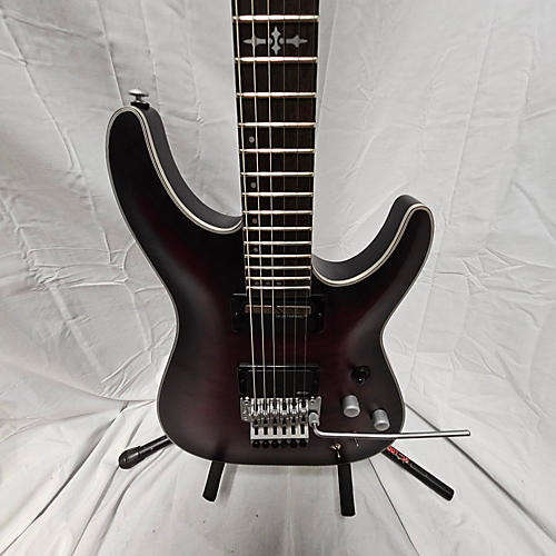 Schecter Guitar Research Hellraiser C1 Floyd Rose Sustaniac Solid Body Electric Guitar Red to Black Fade