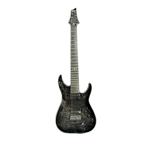 Schecter Guitar Research Hellraiser C1 Hybrid 7 Solid Body Electric Guitar Transparent Black Burst