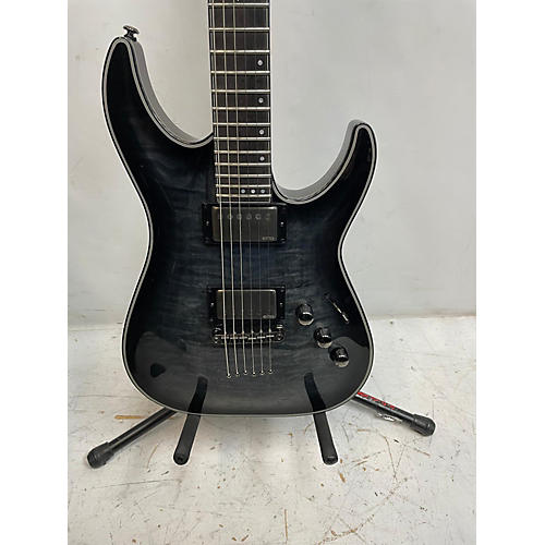 Schecter Guitar Research Hellraiser C1 Hybrid Solid Body Electric Guitar Trans Black