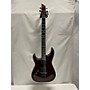 Used Schecter Guitar Research Hellraiser C1 Left Handed Electric Guitar Trans Red