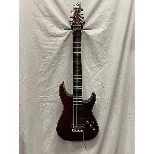 Schecter Guitar Research Hellraiser C7 Floyd Rose Solid Body Electric Guitar Black Cherry