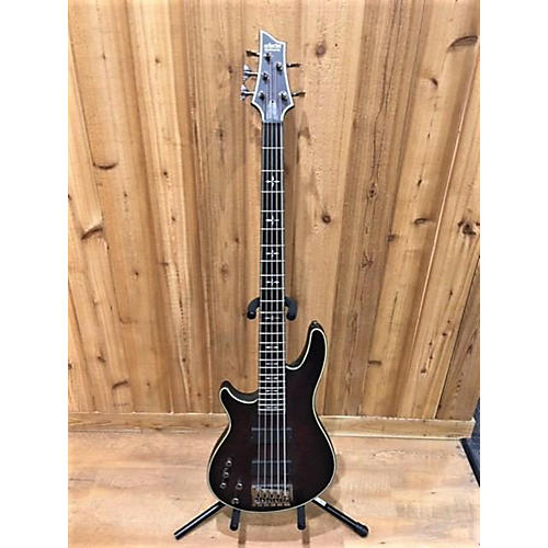 Schecter Guitar Research Hellraiser EXTREME 5 String LEFT HAND Electric Bass Guitar Crimson Red Trans