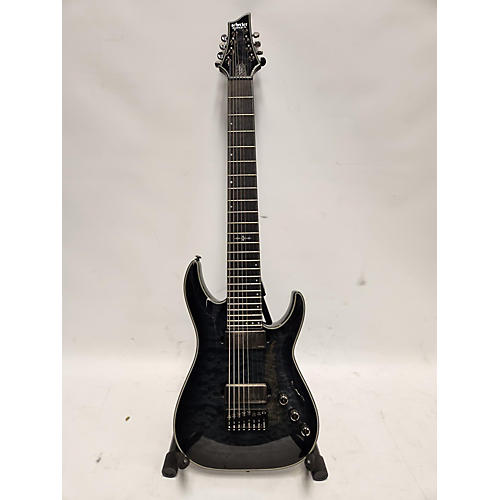 Schecter Guitar Research Hellraiser Hybird 8 String Solid Body Electric Guitar Trans Black