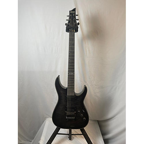 Schecter Guitar Research Hellraiser Hybrid C1 Floyd Rose Solid Body Electric Guitar Transparent Black Burst