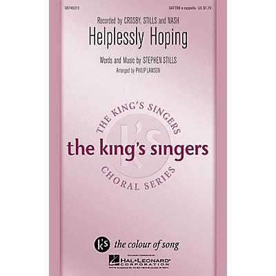 Hal Leonard Helplessly Hoping SATTBB A Cappella by Crosby, Stills & Nash arranged by Philip Lawson