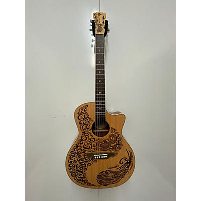 Luna Guitars Henna Paradise Acoustic Electric Guitar