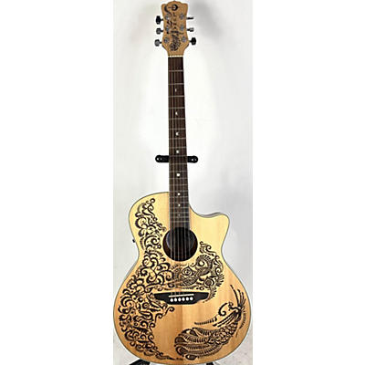 Luna Guitars Henna Paradise Acoustic Electric Guitar