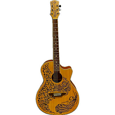 Luna Guitars Henna Paradise Acoustic Electric Guitar