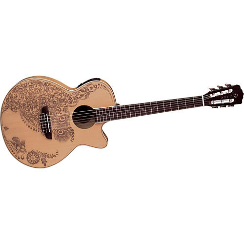 Henna Series Oasis Folk Cutaway Nylon String Acoustic-Electric Guitar