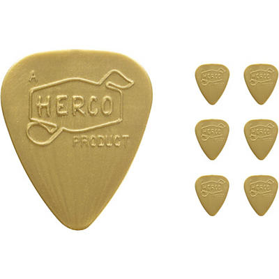 Dunlop Herco Vintage 66' Light Picks Gold (6-Pack)