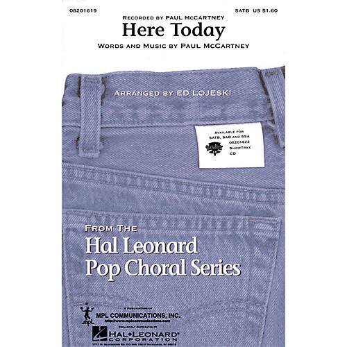 Hal Leonard Here Today ShowTrax CD by Paul McCartney Arranged by Ed Lojeski