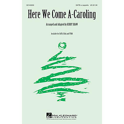 Hal Leonard Here We Come A-Caroling TTBB A Cappella Arranged by Kirby Shaw
