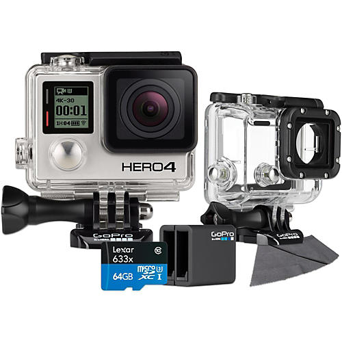 Hero4 Black - Standard with 64GB SD Card, Dive Housing and Charger Bundle
