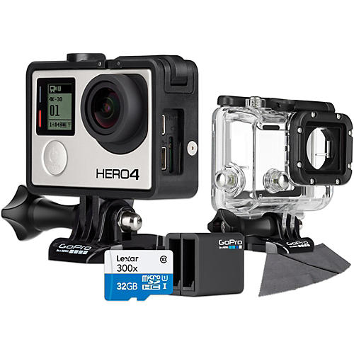 Hero4 Black Music Edition with 32GB SD Card, Dive Housing and Charger Bundle