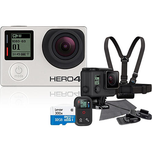 Hero4 Silver Music Edition Drummer's Pack with 32GB SD Card Bundle